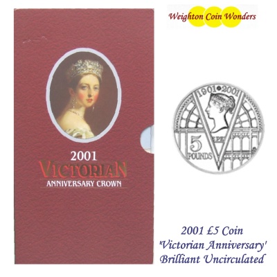 2001 BU £5 Coin Pack – Victorian Anniversary
